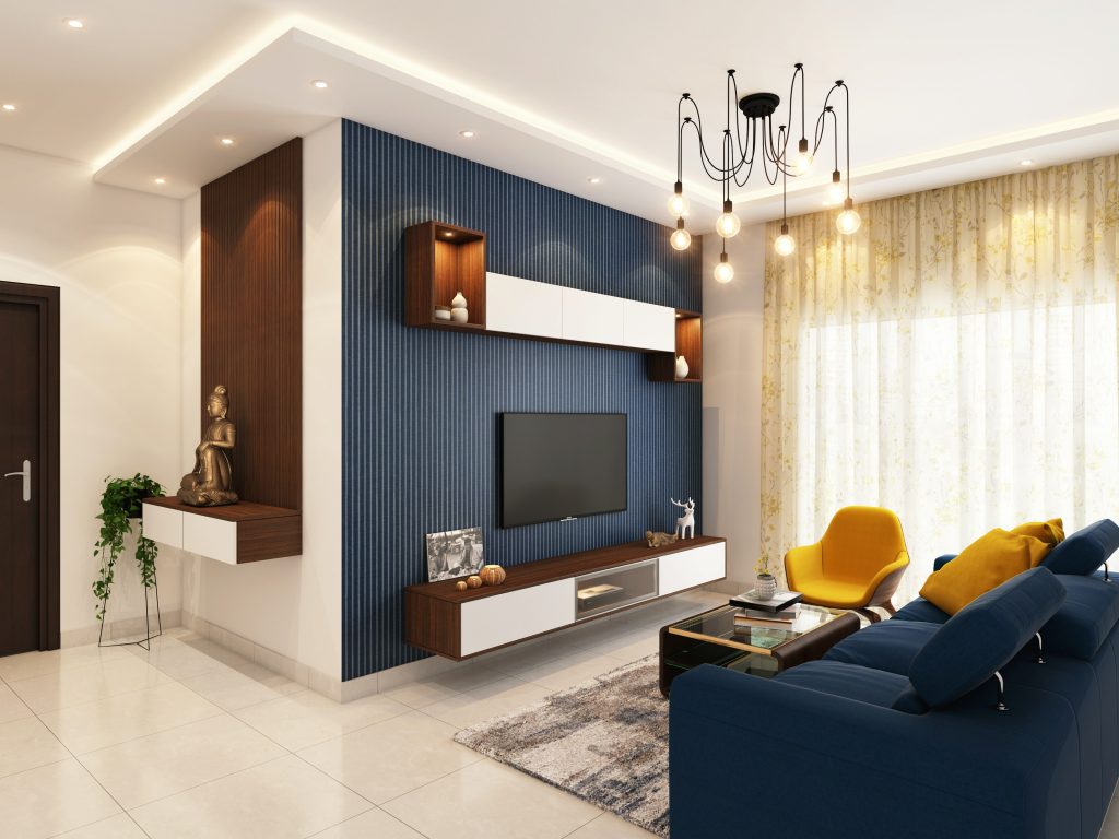 Smart lounge with big screen TV & sky q box